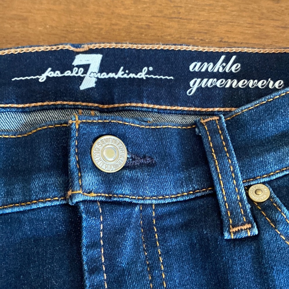7 For All Mankind Jeans skinny Ankle Guenevere Size 28 dark blue